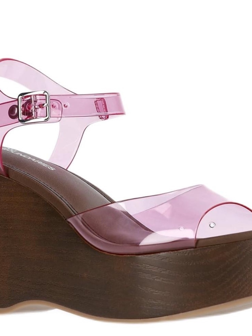 No Boundaries Pink Clear Platform Sandal